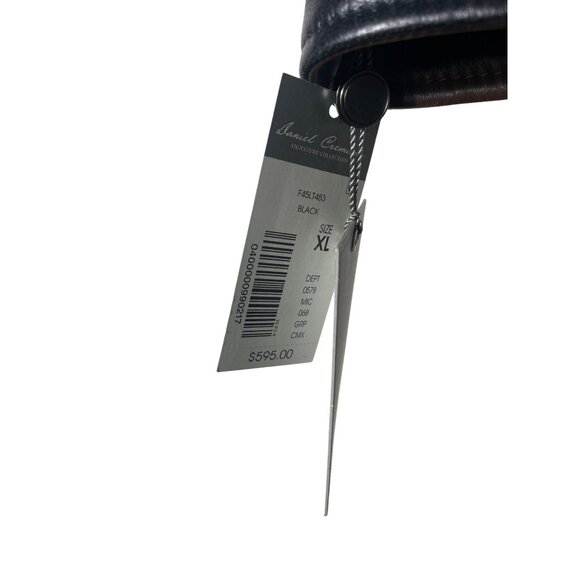 NWT Daniel Cremieux Men's M Black and Brown Luxury Lamb Leather Bomber Jacket - Picture 9 of 9